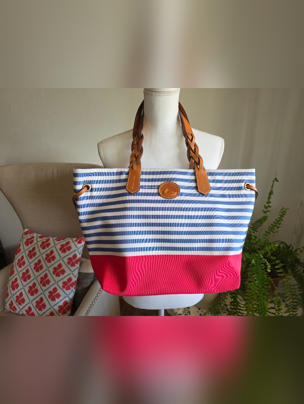 NWOT Dooney & Bourke Sullivan Tote - Red White & Blue